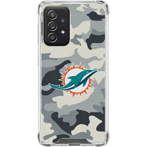 NFL Miami Dolphins Camo Galaxy A52 5G Clear Case